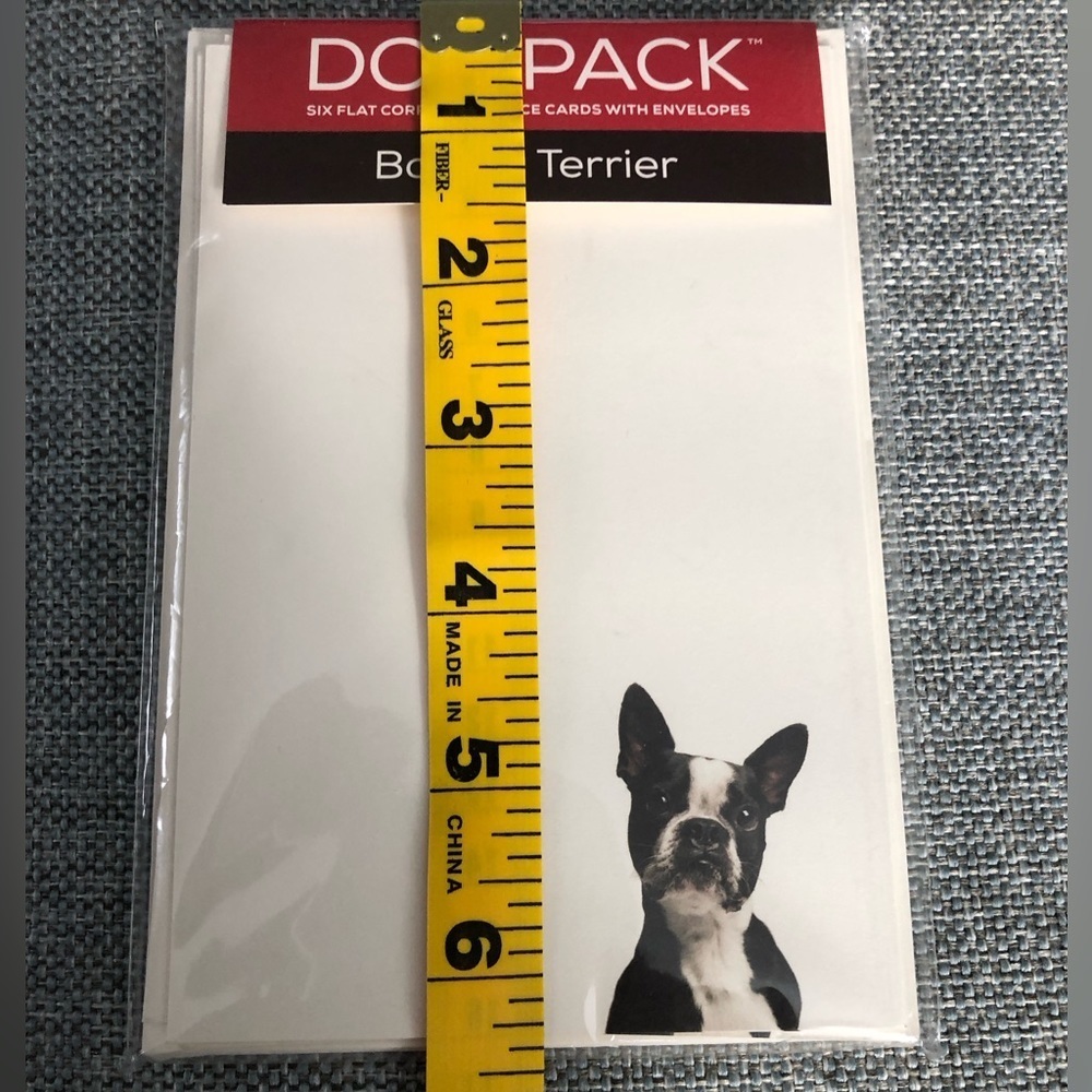The dog studio Boston Terrier Six Flat Blank Correspondence Cards and Envelopes - Picture 6 of 6
